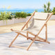 Gardeon Outdoor Deck Chair Wooden Sun Lounge Folding Beach Patio Furniture Beige - Mekamart Australia