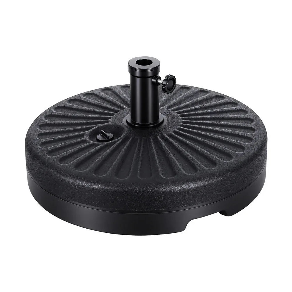 Instahut Outdoor Umbrella Base Weight Round Plastic Pole Holder 30-48mm Beach - Mekamart Australia