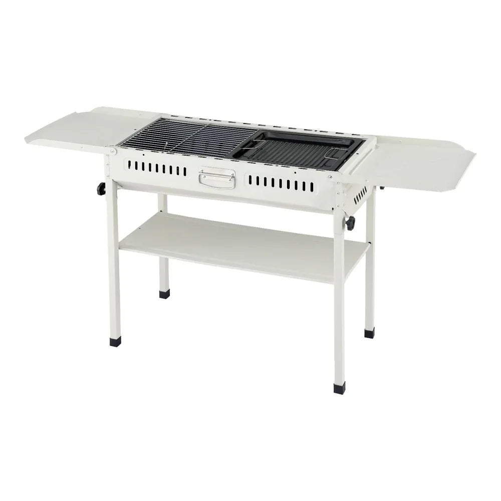 Grillz Portable BBQ Grill w/ Stainless Steel Racks & Pans for Outdoor - Mekamart Australia