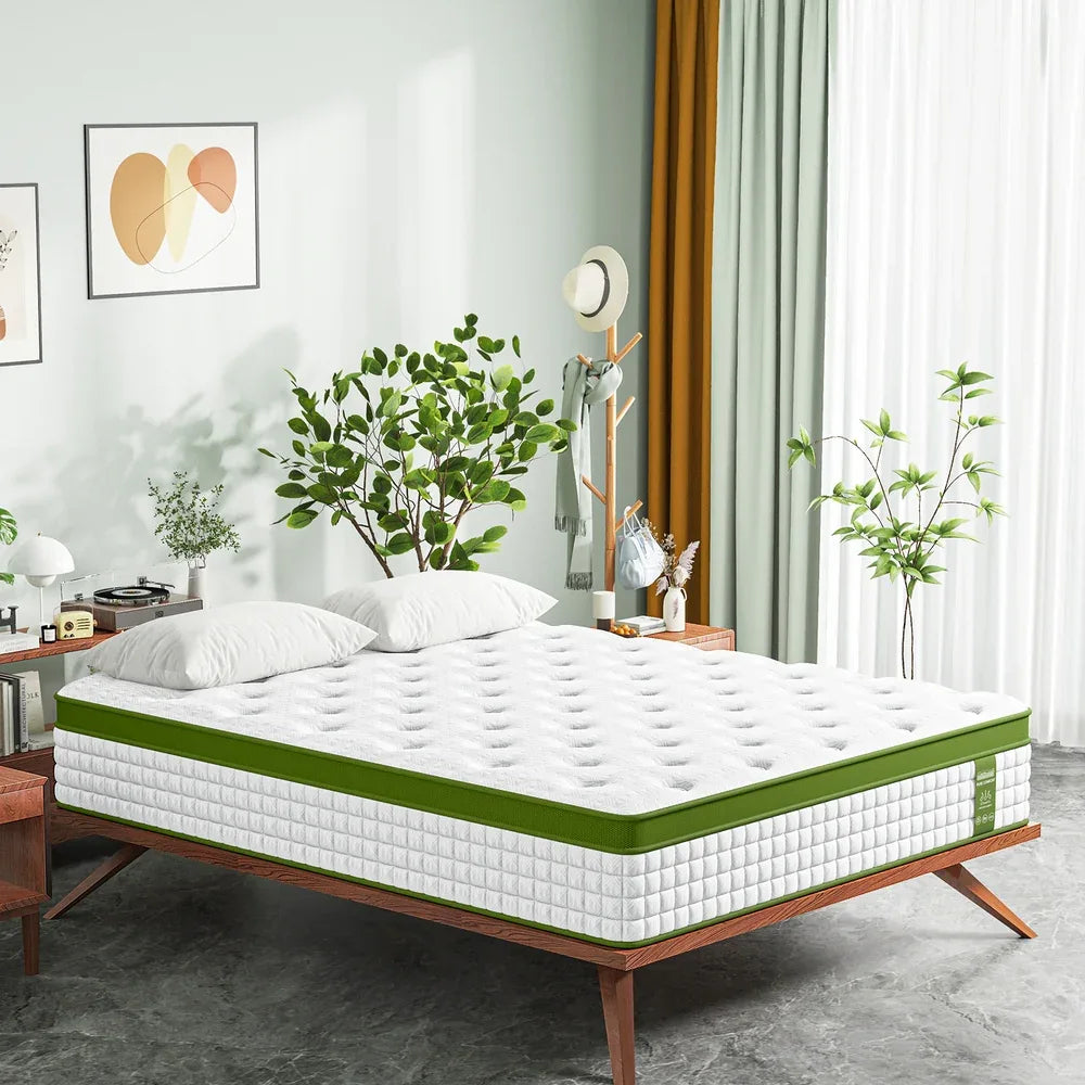 BedStory Double 30cm Hybrid Mattress Cooling Gel Memory Foam 5 Zone Pocket Spring Bed Temperature Regulating - Mekamart Australia