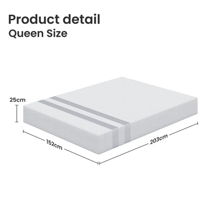 BedStory Queen Memory Foam Mattress 25cm Cooling Gel Foam Mattress in a Box Medium Feel - Mekamart Australia