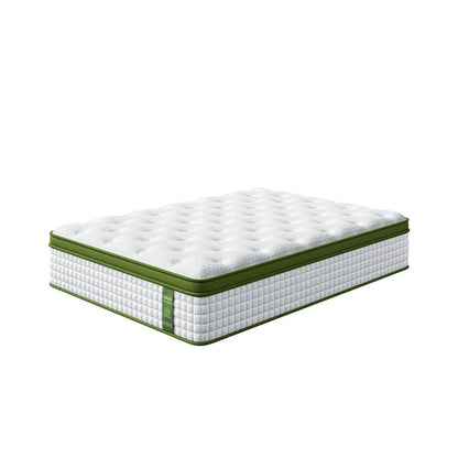 BedStory 34cm Double Latex Hybrid Mattress Medium Firm - 5 Zone Pocket Spring Bed for Pressure Relief Motion Isolation - Mekamart Australia