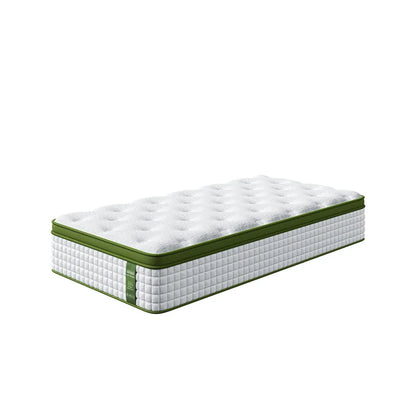 BedStory 34cm King Single Latex Hybrid Mattress Medium Firm - 5 Zone Pocket Spring Bed for Pressure Relief Motion Isolation - Mekamart Australia