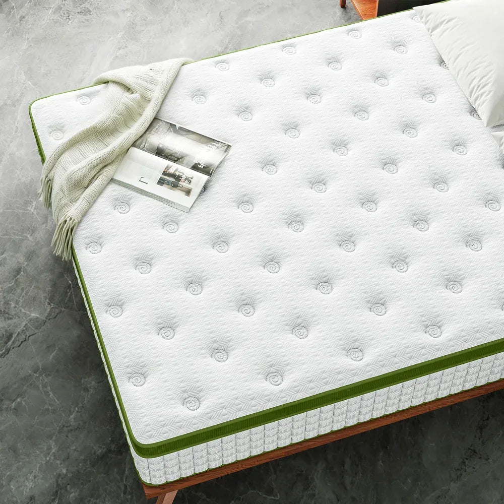 BedStory 34cm King Single Latex Hybrid Mattress Medium Firm - 5 Zone Pocket Spring Bed for Pressure Relief Motion Isolation - Mekamart Australia