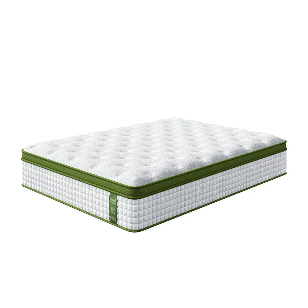 BedStory 34cm Queen Latex Hybrid Mattress Medium Firm - 5 Zone Pocket Spring Bed for Pressure Relief Motion Isolation - Mekamart Australia