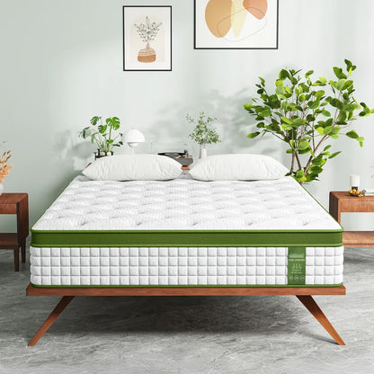 BedStory 34cm Single Latex Hybrid Mattress Medium Firm - 5 Zone Pocket Spring Bed for Pressure Relief Motion Isolation - Mekamart Australia