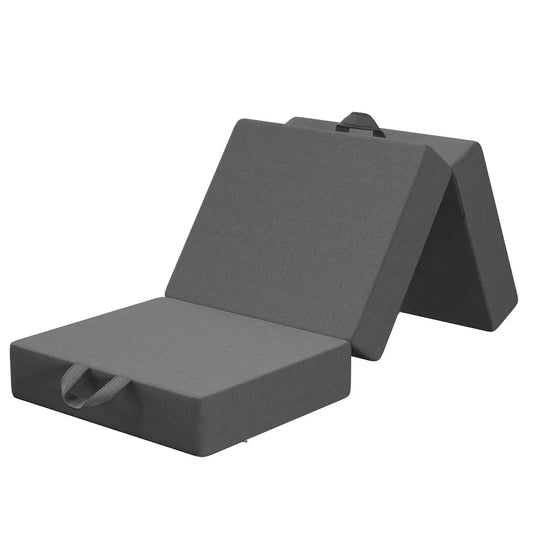 BedStory Folding Mattress Small Single Trifold Mattress Firm Support Foam Washable Cover 15cm - Mekamart Australia
