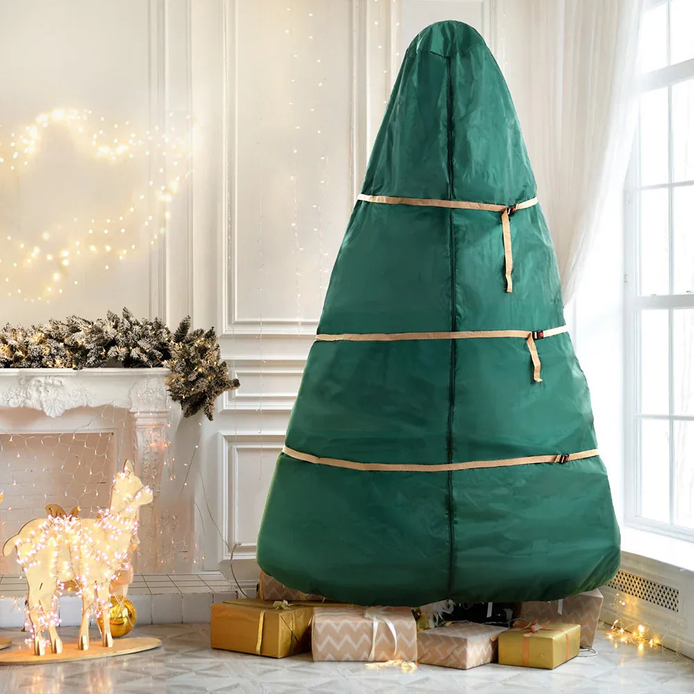 Jingle Jollys Christmas Tree Storage Bag Fits Up to 9ft Tree Xmas Bag Green - Mekamart Australia