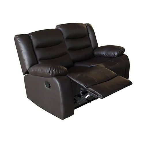 3+2+1 Seater Recliner Sofa In Faux Leather Lounge Couch in Black - Mekamart Australia